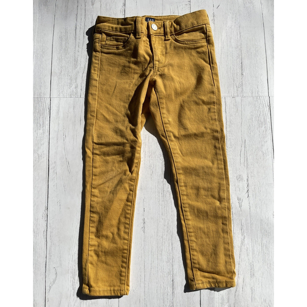 Gap Denim Stretch Super Skinny Jeans Size 6 Yellow Mustard EUC Kids Youth